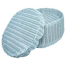 Emryn House PE Rattan Storage Baskets with Lids - Set of 2