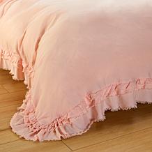Emryn House Stonewash Ruffle Duvet Cover Set