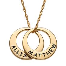 Engraved Name 2-Disc Necklace