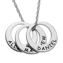 Engraved Name 3-Disc Necklace