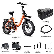 Engwe by Z-Edge Folding 750W Low-Step E-Bike w/Pedal Assist & Extras