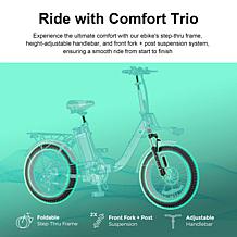 Engwe by Z-Edge Folding 750W Low-Step E-Bike w/Pedal Assist & Extras