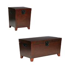 Espresso Pyramid Trunk Cocktail Table
