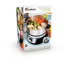 Euro Cuisine Electric Stainless Steel Food Steamer - Black