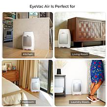 EyeVac Air - 2-In-1 Air Purifier/Deodorizer & Vacuum, White/Silver