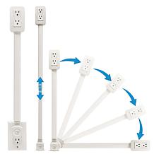 EZ Outlet with 180-Degree Rotation, Extension and 4 Port Connections