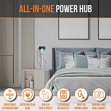 EZ Outlet with 180-Degree Rotation, Extension and 4 Port Connections