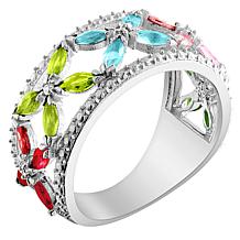Family Birthstone Flower Ring