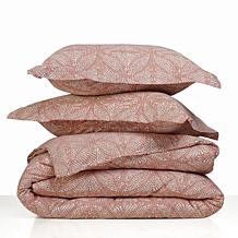 Farm to Home Organic Cotton Coral Batik Design Duvet Set - Twin