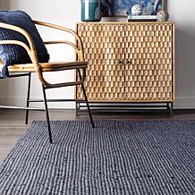 Farmhouse Jute Area Black Rug