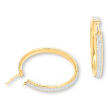 Fiorenza 1.25" Stardust Glitter Hoop Earrings