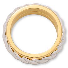 Fiorenza 18K Gold-Plated Sterling Silver Spinner Ring 