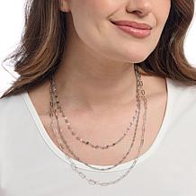 Fiorenza Jewelry Layered Polished and Diamond-Cut Multi Necklace