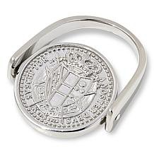 Fiorenza Jewelry Sterling Silver Fleur-de-lis Coin Flip Ring