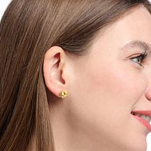 Fiorenza Polished Love Knot Stud Earrings