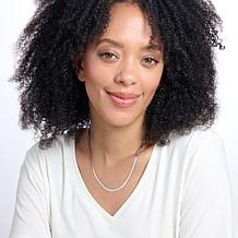 Fiorenza Reversible Rhodium-Plated Herringbone 18" Necklace