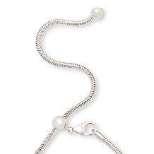 Fiorenza Sterling Silver 24" Adjustable Snake Chain Necklace