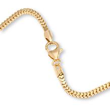 Fiorenza Sterling Silver Box Chain 18" Necklace