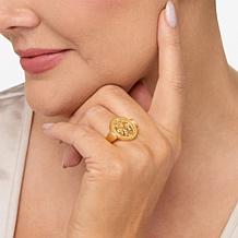 Fiorenza Sterling Silver Fleur-de-lis Flip Ring