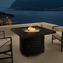 Fire Sense Yorke Square Aluminum LPG Fire Pit