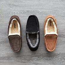 Fireside By Dearfoams Men's Melbourne Shearling Moccasin Slippers