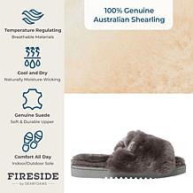Fireside by Dearfoams Women's Cairns Shearling Slide Slipper