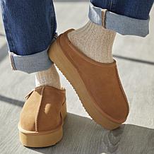 Fireside by Dearfoams Women's Genuine Shearling Platform Clog