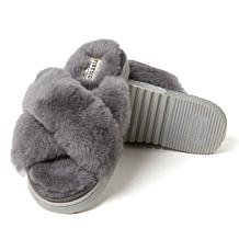 Fireside By Dearfoams Women's New Castle Shearling Slide Slippers