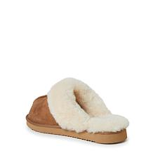 Fireside By Dearfoams Women's Sydney Genuine Shearling Scuff Slippers