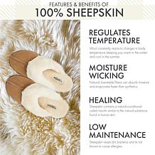 Fireside By Dearfoams Women's Sydney Genuine Shearling Scuff Slippers