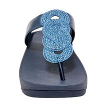 FitFlop Fino Crystal-Twist Metallic Toe-Post Sandal