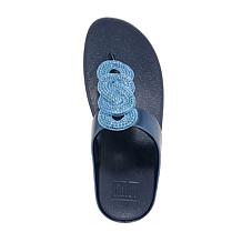 FitFlop Fino Crystal-Twist Metallic Toe-Post Sandal