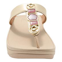 FitFlop Fino Leather Toe-Post Sandals