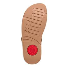 FitFlop Fino Mirror Metallic Leather Toe-Post Sandal