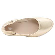 FitFlop Flowform Leather Metallic Ballerina Flat