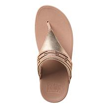 FitFlop Lulu Lasercrystal Leather Toe-Post Sandals