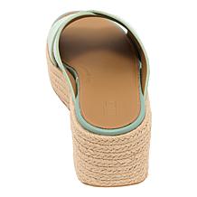 FitFlop Platform Espadrille Leather Wedge Cross Slides