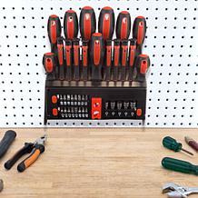 Fleming Supply 39-Piece Screwdriver and Bit Set - Black, Red