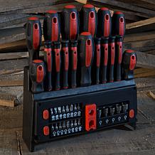 Fleming Supply 39-Piece Screwdriver and Bit Set - Black, Red