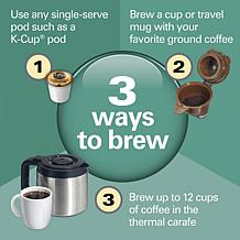 FlexBrew Trio Coffee Maker with 12 Cup Thermal Carafe