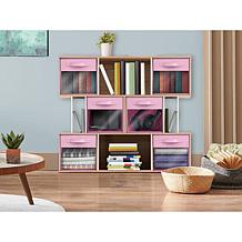 Foldable Storage Cube Bins 6-Pack with Clear Window