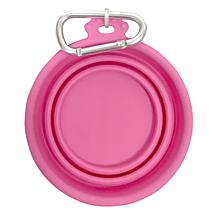 FouFouDog Silicone Travel Bowl for Dogs & Cats Medium 26.5oz - Pink