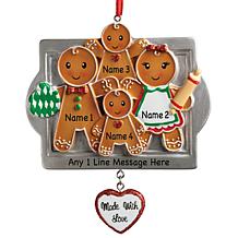 Four Gingerbread Personalized Ornament