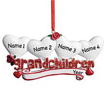 Four-Grandchildren Personalized Ornament