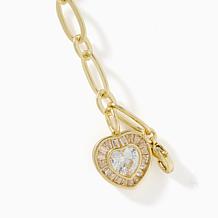 Framed Heart Baguette Bracelet