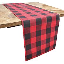 Franklin Black/Red Table Runner