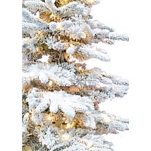Fraser Hill Farm 10' Flocked Pine Christmas Tree with Smart Lighting