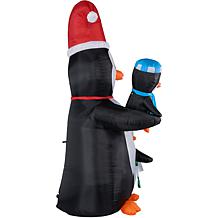Fraser Hill Farm 10' Penguin Family Inflatable w Lights & Storage Bag