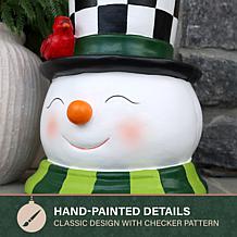Fraser Hill Farm 14.5-in. Happy Snowman Christmas Tree Base for Art...
