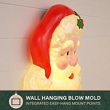 Fraser Hill Farm 20-in. Santa Claus Blow Mold Wall Decoration or Tr...